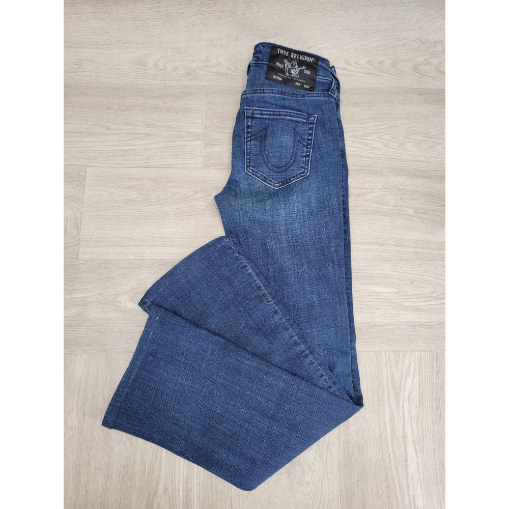 True Religion Becca Bootcut Jeans Women's 25 Blue Denim Mid Rise Stretch Y2K